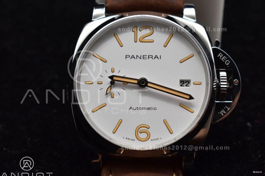 Luminor Brown Strap Due Dial Asso Popular White PAM1046 Edition on 977 VSF Best AXXXIV 0724